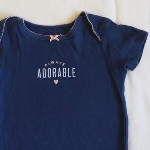 carter's embroidered graphic short sleeve bodysuit diaper shirt 18 months baby